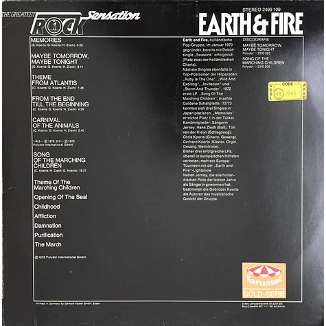 Earth And Fire - Rock Sensation