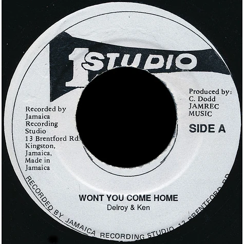 Delroy Wilson & Ken Boothe / The Soul Vendors - Wont You Come Home / Wont You Come Home Version