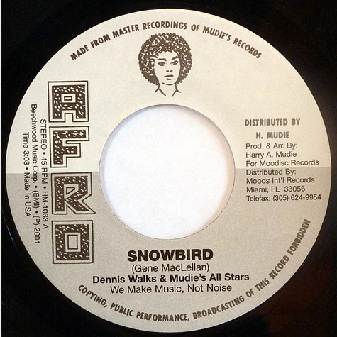 Dennis Walks & Mudies All Stars - Snowbird