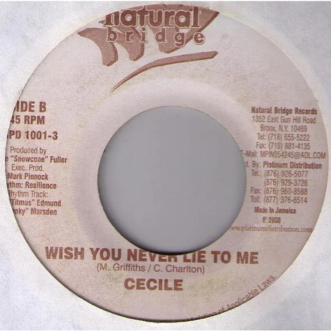 Frankie Sly / Ce'cile - Who Sey / Wish You Never Lie To Me