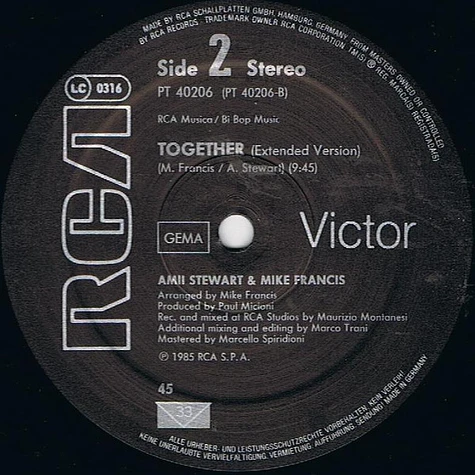 Amii Stewart And Mike Francis - Together