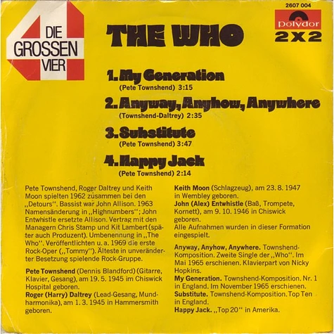 The Who - Die Grossen Vier