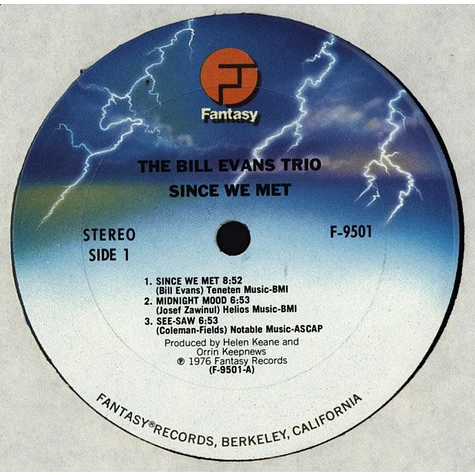 The Bill Evans Trio - Since We Met