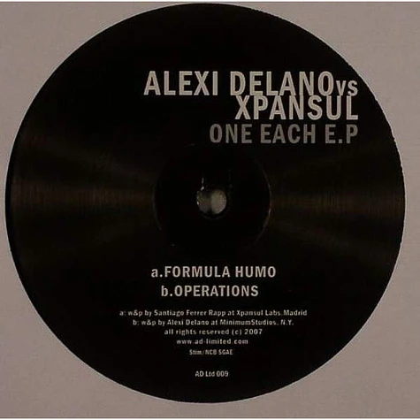 Alexi Delano Vs. Xpansul - One Each E.P