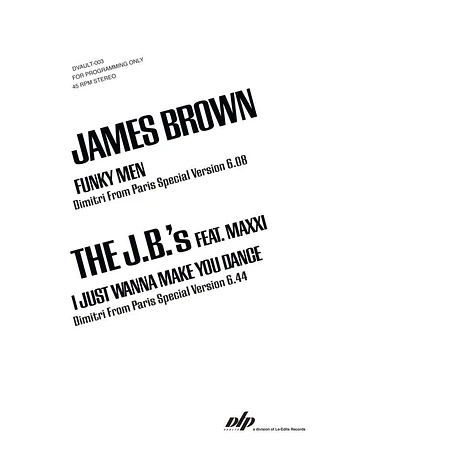 James Brown And The J.B.'S - Special Versions By Dimitri From Paris