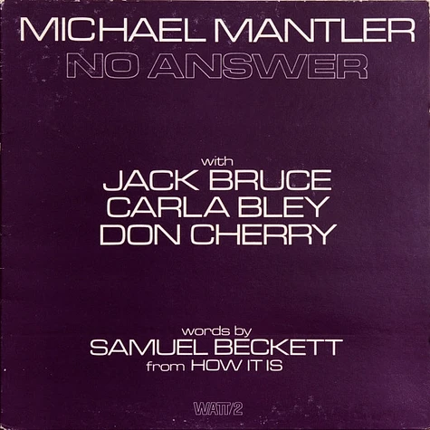 Michael Mantler - No Answer