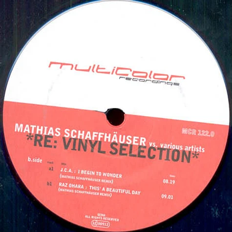 Mathias Schaffhäuser Vs. Various - RE: Vinyl Selection