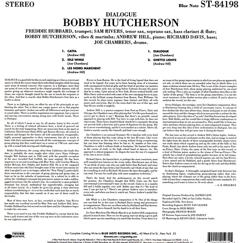 Bobby Hutcherson - Dialogue Tone Poet Vinyl Edition