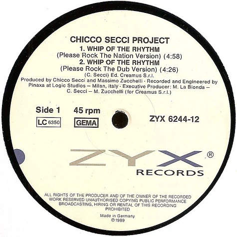 Chicco Secci Project - Whip Of The Rhythm