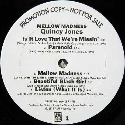 Quincy Jones - Mellow Madness