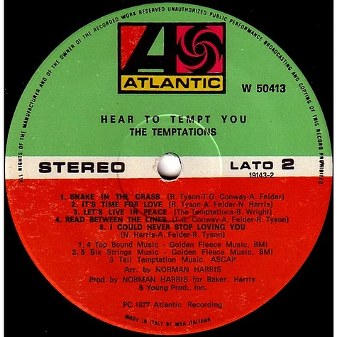 The Temptations - Hear To Tempt You