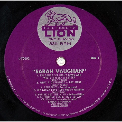 Sarah Vaughan - Sarah Vaughan