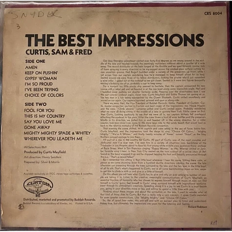 The Impressions - The Best Impressions... Curtis, Sam & Fred