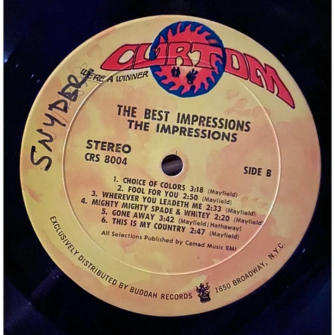 The Impressions - The Best Impressions... Curtis, Sam & Fred