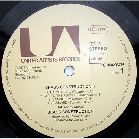 Brass Construction - Brass Construction II