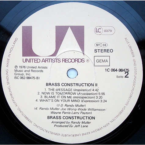 Brass Construction - Brass Construction II