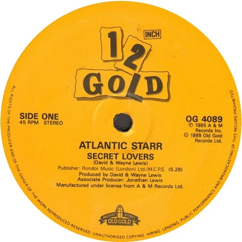 Atlantic Starr - Secret Lovers / Silver Shadow