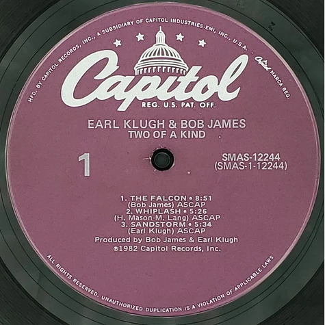 Earl Klugh And Bob James - Two Of A Kind