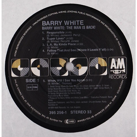 Barry White - Barry White: The Man Is Back!