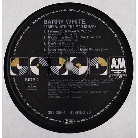 Barry White - Barry White: The Man Is Back!