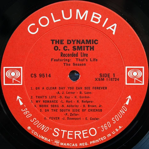 OC Smith - The Dynamic O. C. Smith - Recorded Live