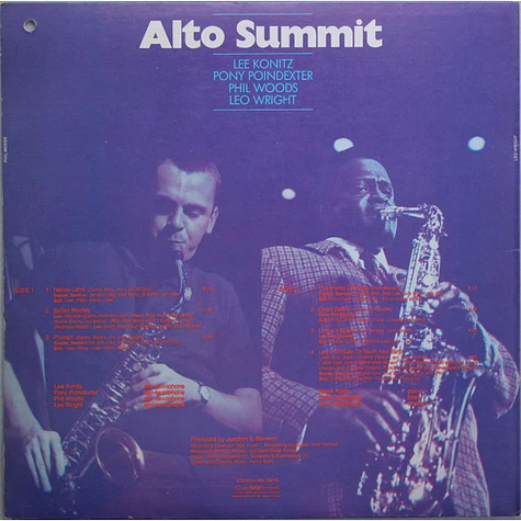 Lee Konitz, Pony Poindexter, Phil Woods, Leo Wright - Alto Summit