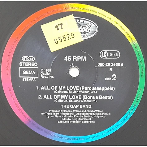 The Gap Band - All Of My Love