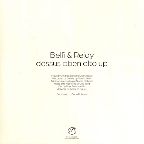 Belfi & Reidy - Dessus Oben Alto Up