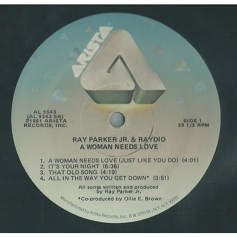 Ray Parker Jr. And Raydio - A Woman Needs Love