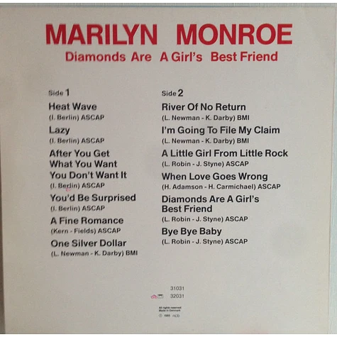 Marilyn Monroe - Diamonds Are A Girl's Best Friend