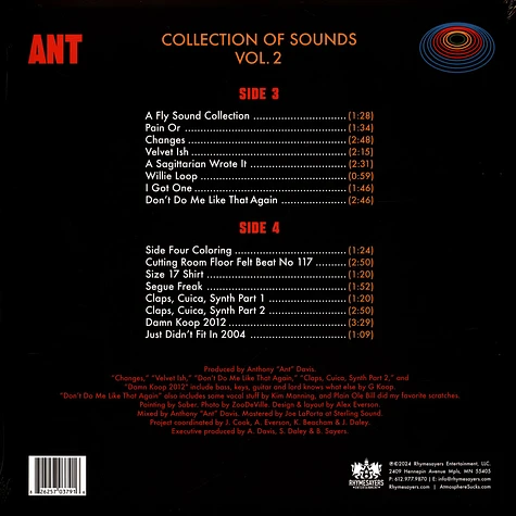 Ant of Atmosphere - Collection Of Sounds Voume 2 Yellow Vinyl Edition