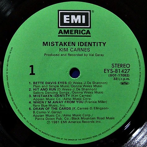 Kim Carnes - Mistaken Identity