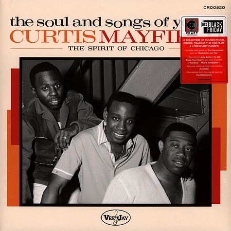 V.A. - The Soul And Songs Of Young Curtis Mayfield: The Spirit Of Chicago Black Friday Record Store Day 2024 Edition