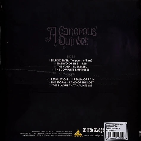 A Canorous Quintet - Only Pure Hate Black Friday Record Store Day 2024 Red Vinyl Edition