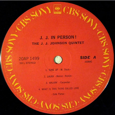 The J.J. Johnson Quintet - J. J. In Person!