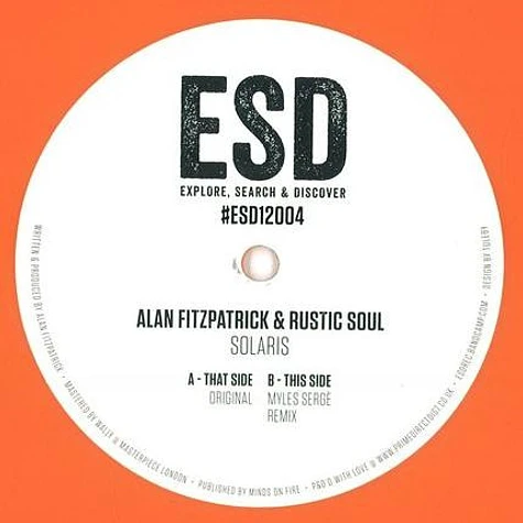 Alan Fitzpatrick & Rustic Soul - Solaris