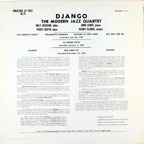 The Modern Jazz Quartet - Django