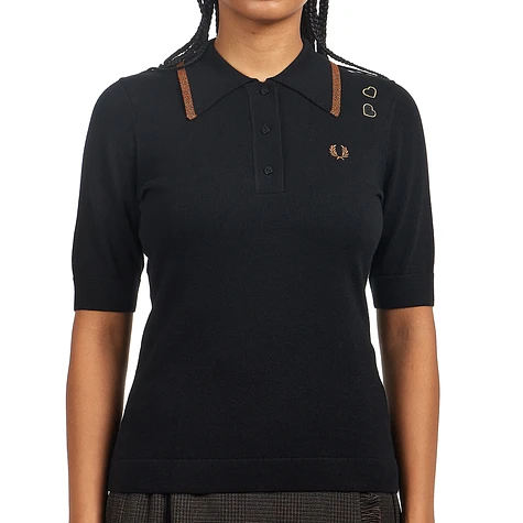 Fred Perry x Amy Winehouse Foundation - Metallic Tipped Knitted Shirt