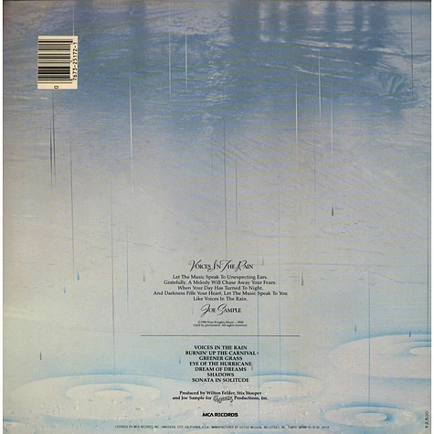 Joe Sample - Voices In The Rain