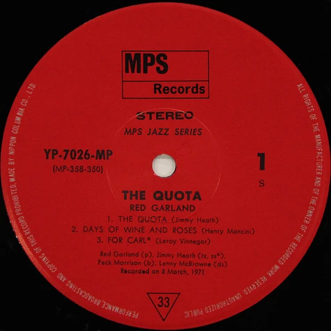 Red Garland - The Quota