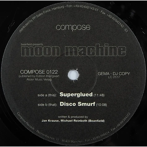 Beanfield Presents Moon Machine - Superglued / Disco Smurf