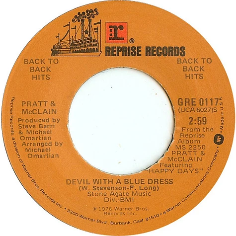 Pratt & McClain With Brotherlove - Happy Days / Devil With A Blue Dress