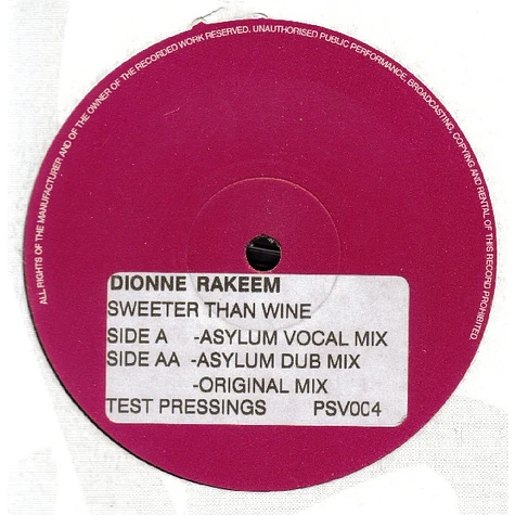 Dionne Rakeem - Sweeter Than Wine