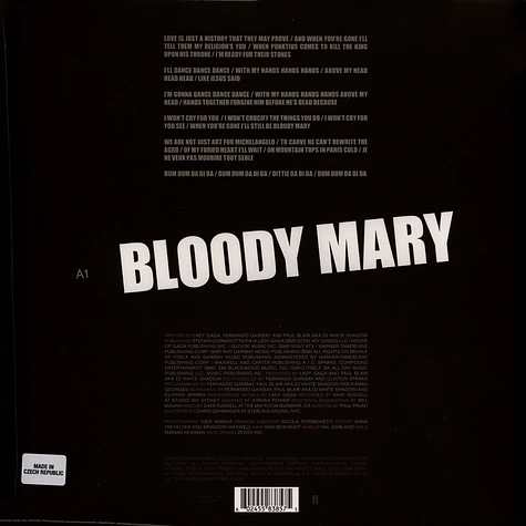 Lady Gaga - Bloody Mary Limited Glow In The Dark Single Sided Etched Vinyl Edition