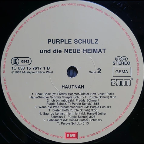 Purple Schulz & Neue Heimat - Hautnah