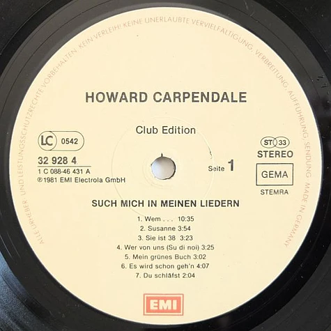 Howard Carpendale - Such Mich In Meinen Liedern