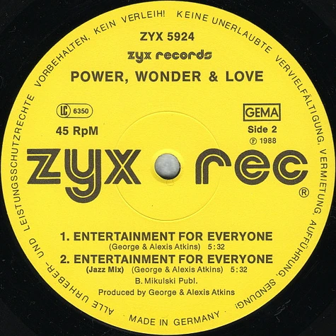 Power, Wonder & Love - Afro Acid / Entertainment For Everyone