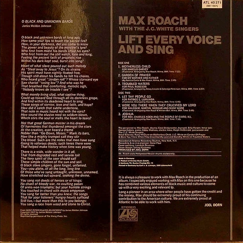 Max Roach with The J.C. White Singers - Lift Every Voice And Sing