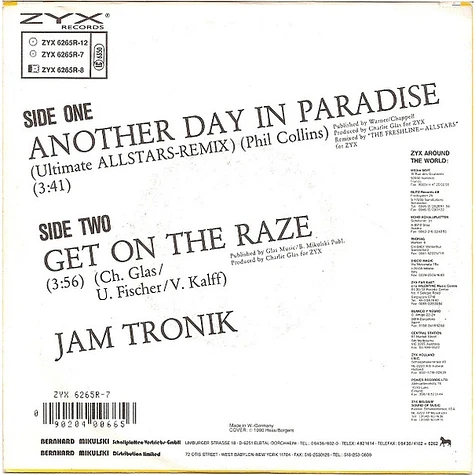 Jam Tronik - Another Day In Paradise (Dance Version - Remix)