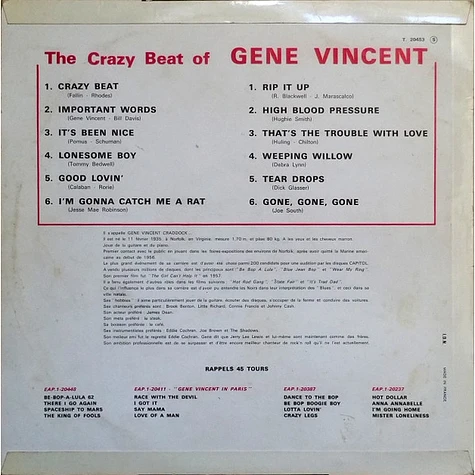 Gene Vincent - The Crazy Beat Of Gene Vincent